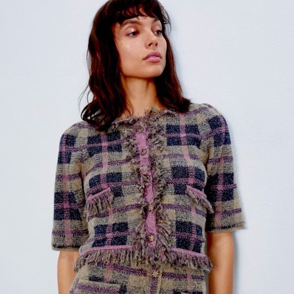 Nwt Zara metallic cardigan Sz S